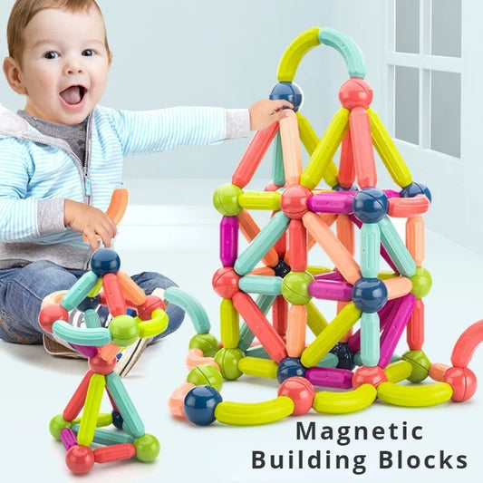 Magnetic Sticks & Balls Set | 3D STEM Building Toy for Kids