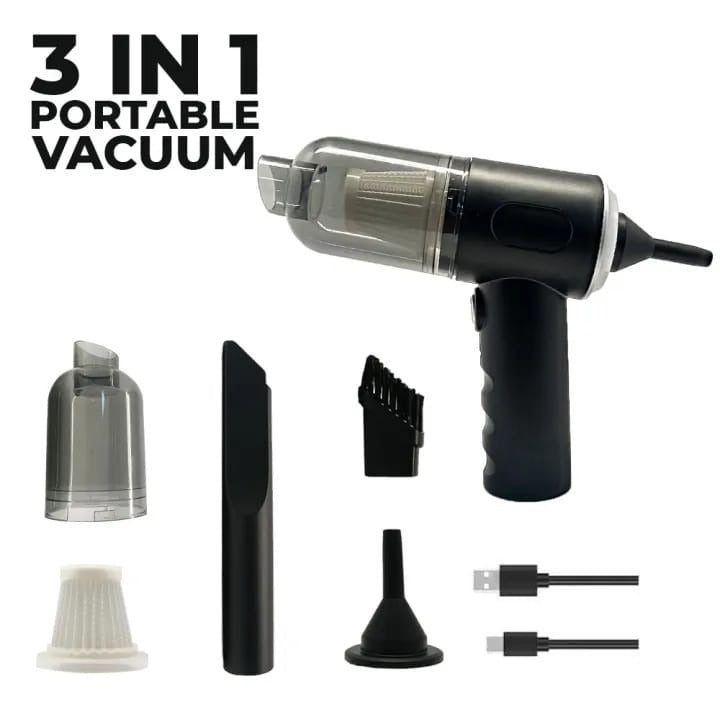 3-in-1 Portable Vacuum | Cordless Air Duster & Mini Pump