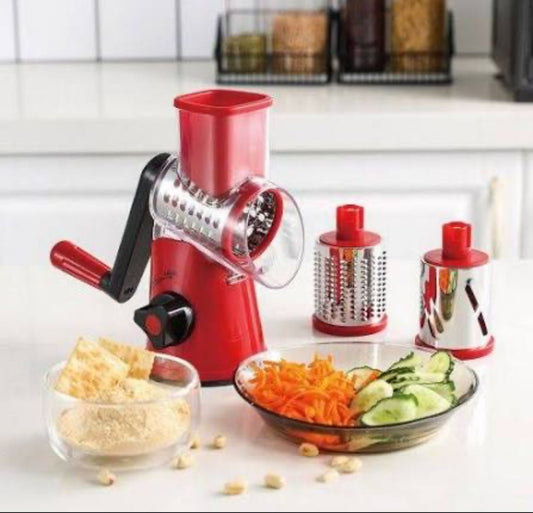 3-in-1 Roller Vegetable Cutter | Manual Slicer, Shredder & Grater